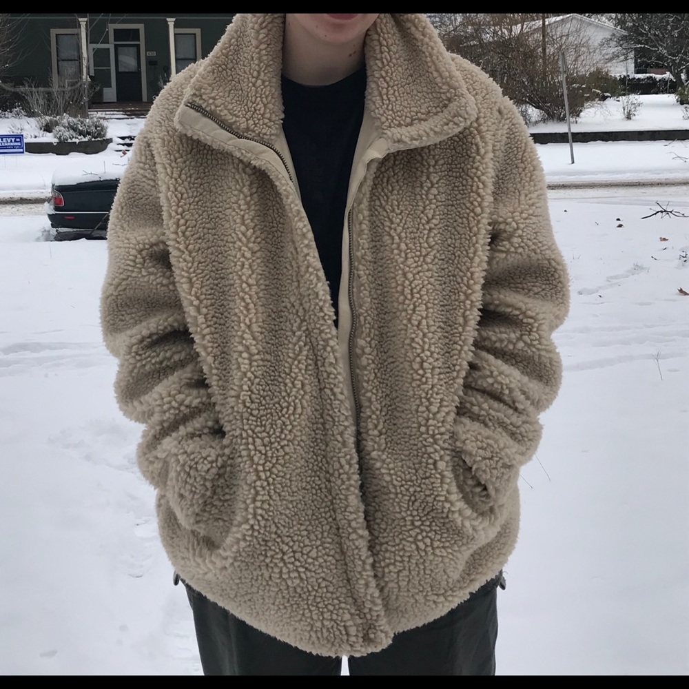 Faux shearling coat